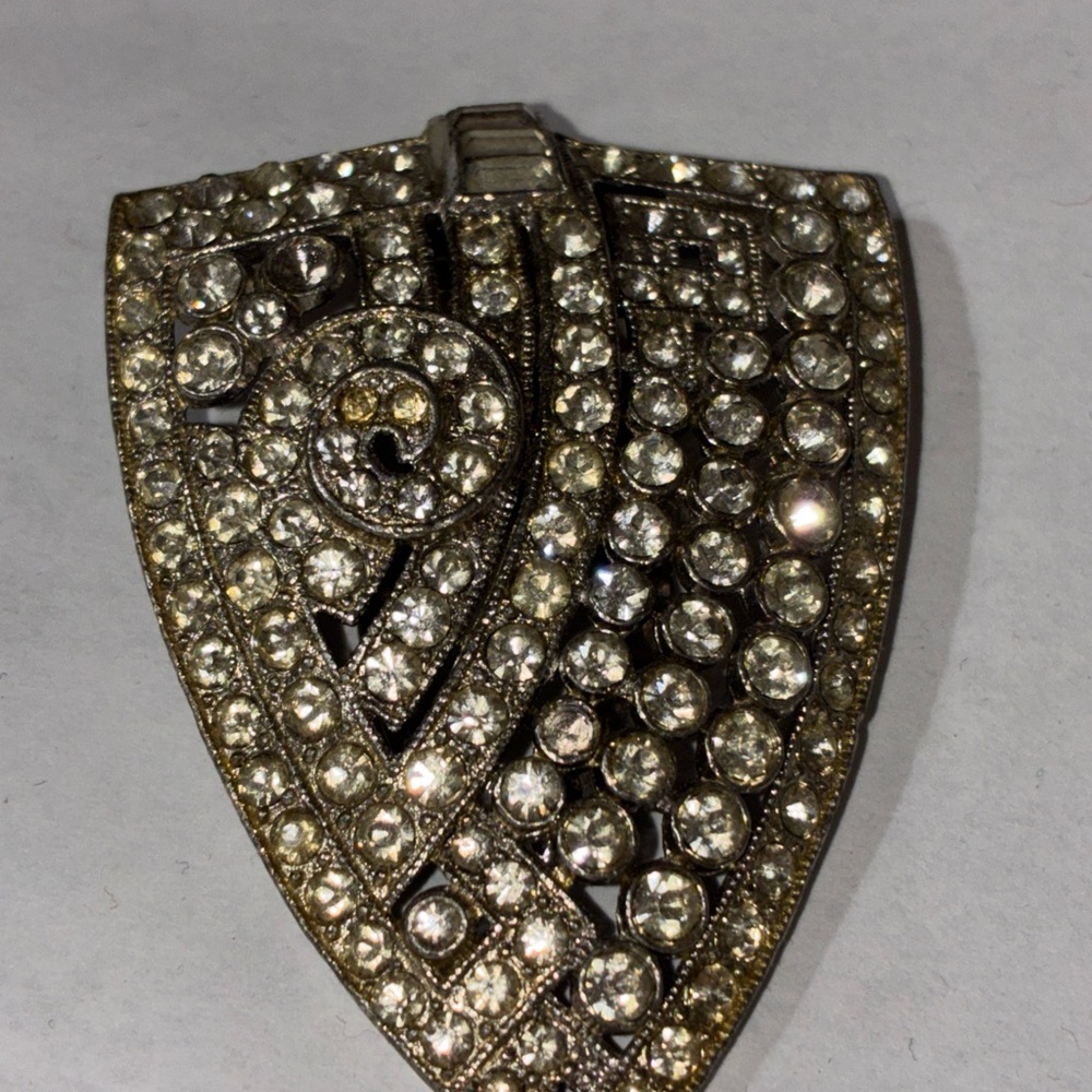Vintage Rhinestone Brooch Clip